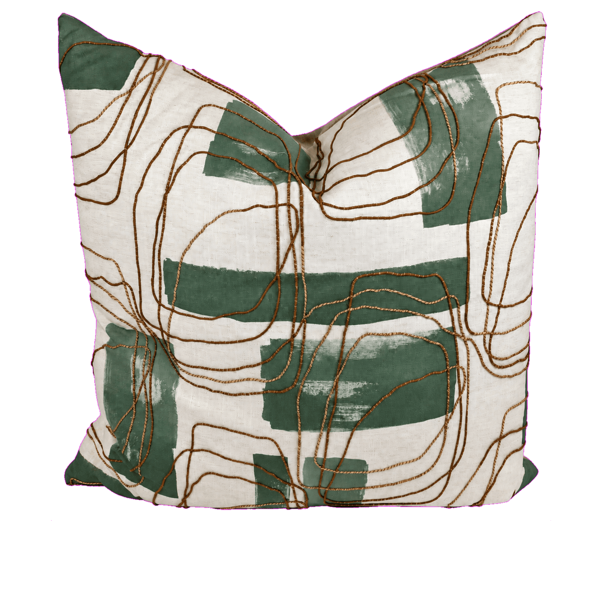 Freeform Juniper – 24" × 24" Luxury Square Pillow