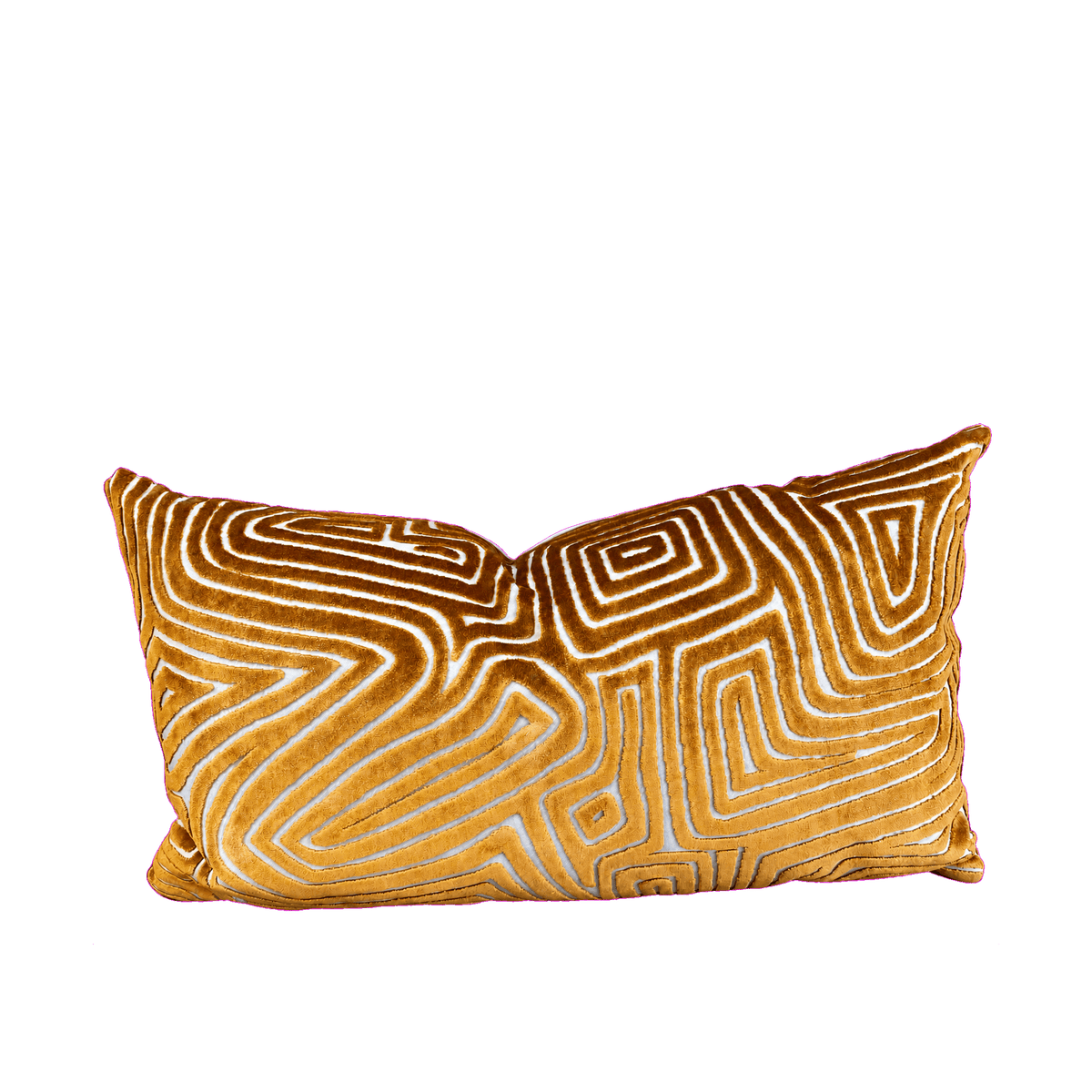 Vertigo Rust – 24" × 14" Luxury Lumbar Pillow