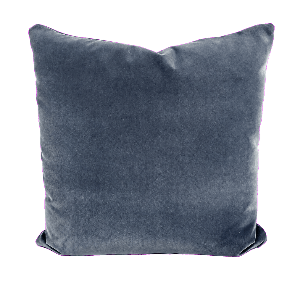 Slate Mohair – 24" × 24" Luxury Square Pillow