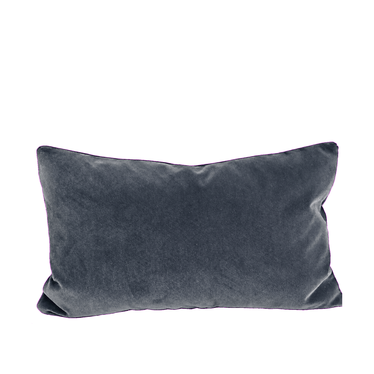 Slate Mohair – 24" × 14" Luxury Lumbar Pillow