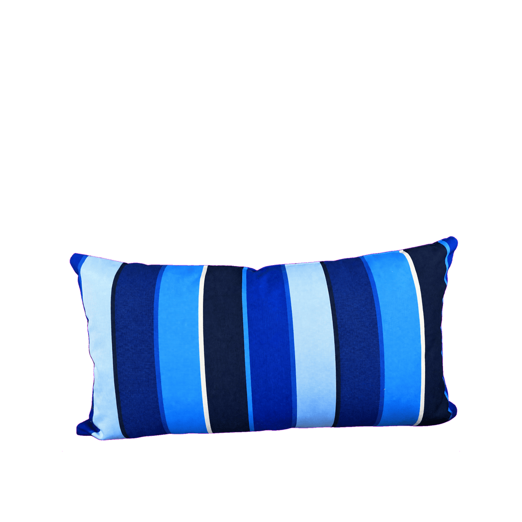 Resort Blue – 22" × 12" Luxury Outdoor Lumbar Pillow