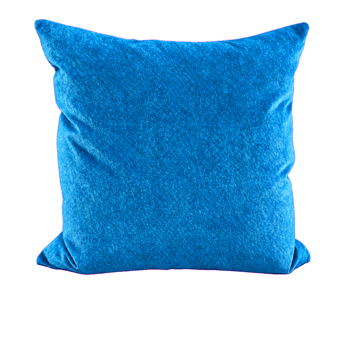 Peacock Mohair – 24" × 24" Luxury Square Pillow