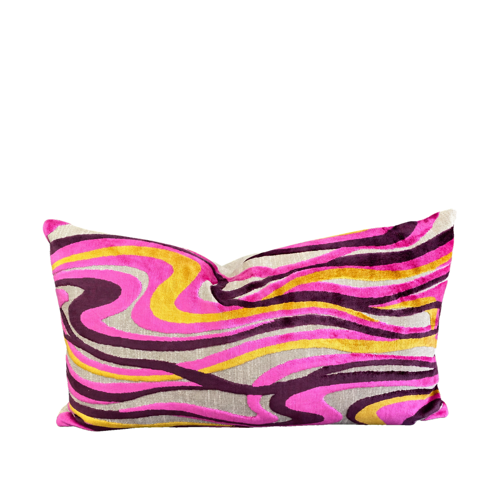 Sway Fuchsia – 24" × 14" Luxury Lumbar Pillow