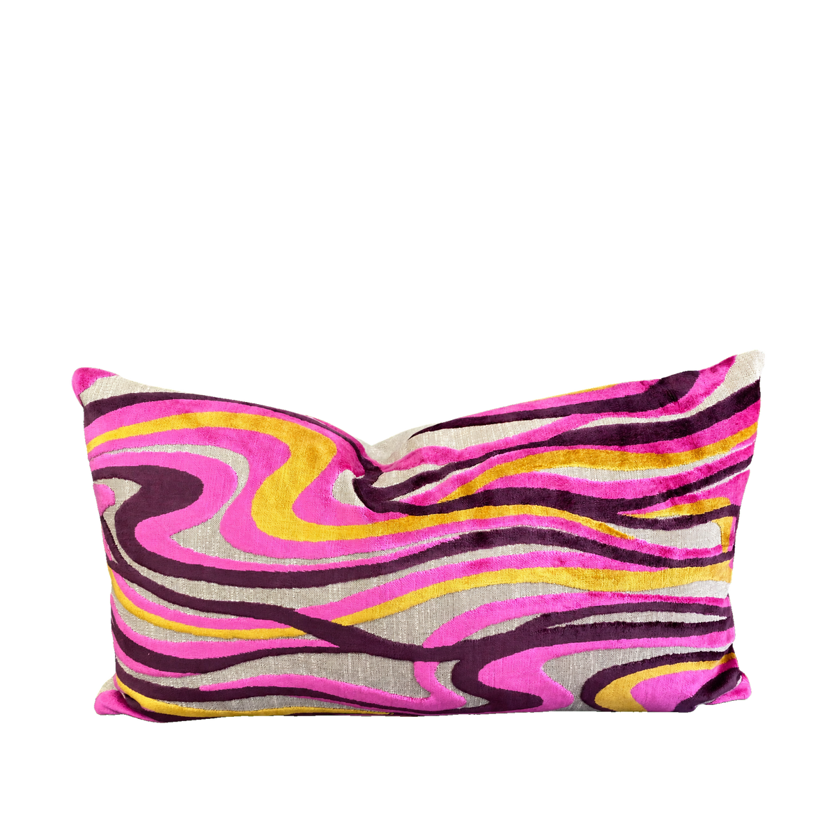 Sway Fuchsia – 24" × 14" Luxury Lumbar Pillow