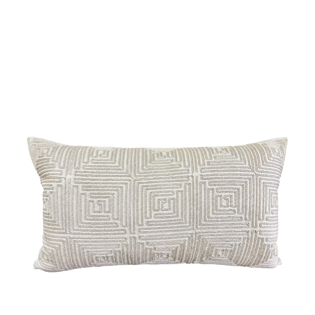 Sand Maze – 24" × 14" Luxury Lumbar Pillow