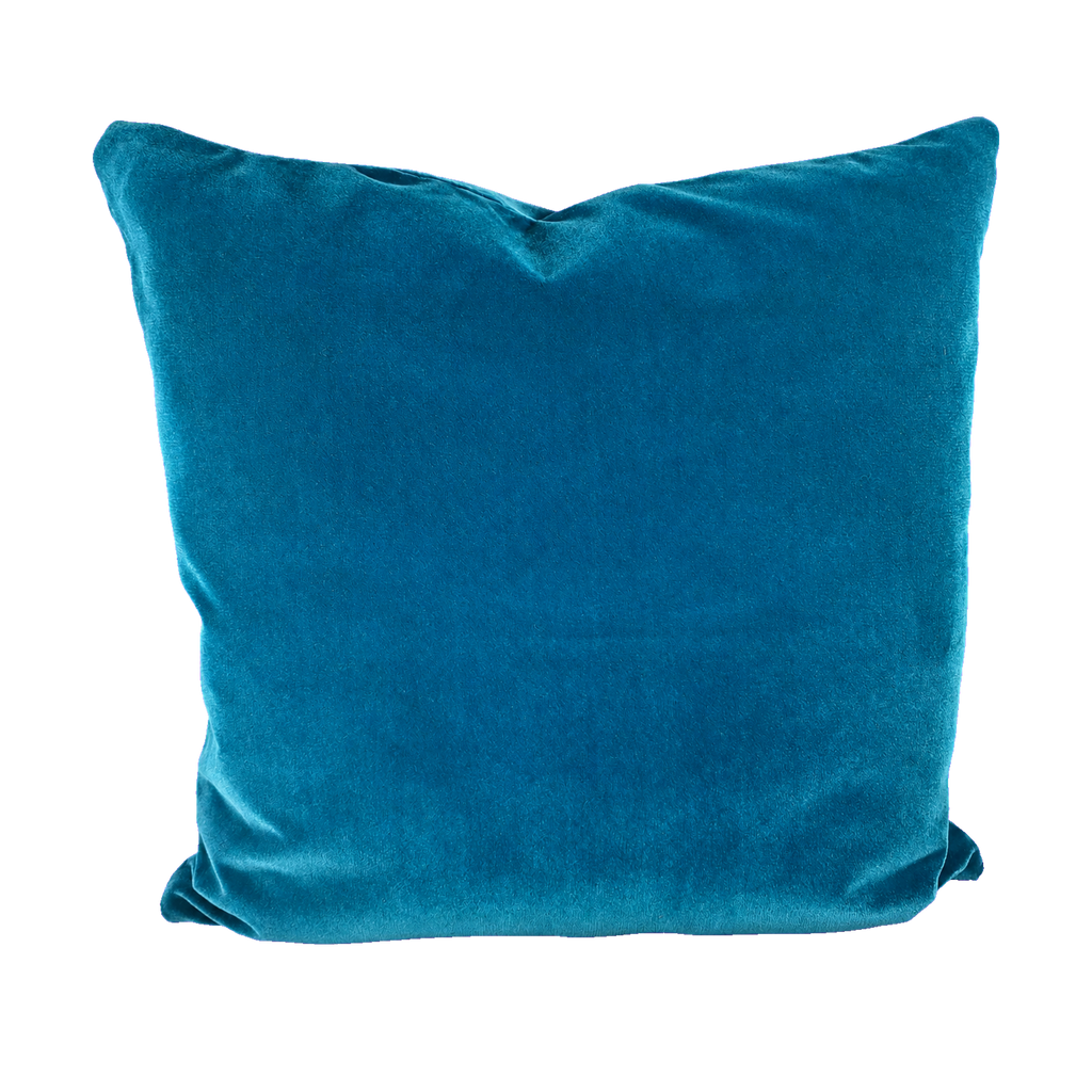 Teal Mohair – 24" × 24" Luxury Square Pillow