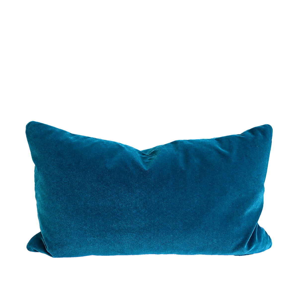 Teal Mohair – 24" × 14" Luxury Lumbar Pillow