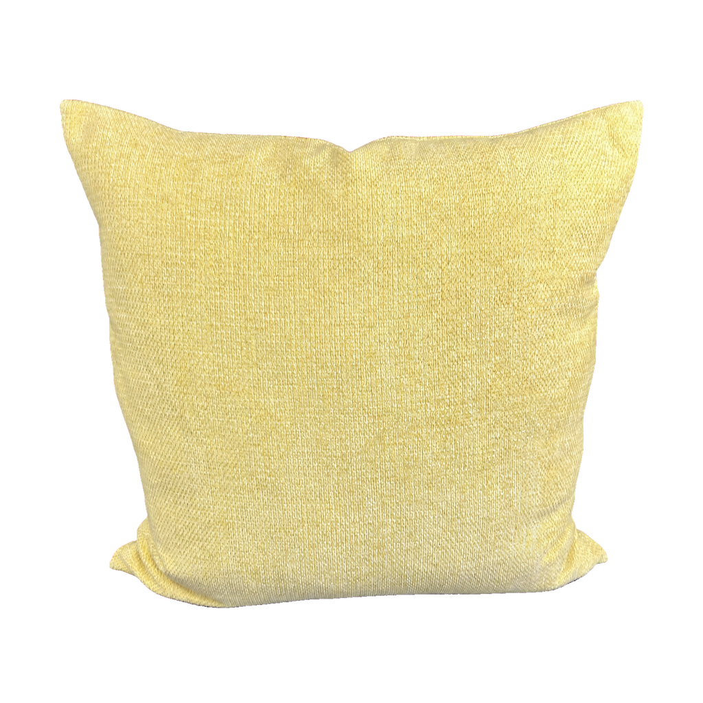 Yellow Chenille (Double Front) – 24" × 24" Luxury Square Pillow