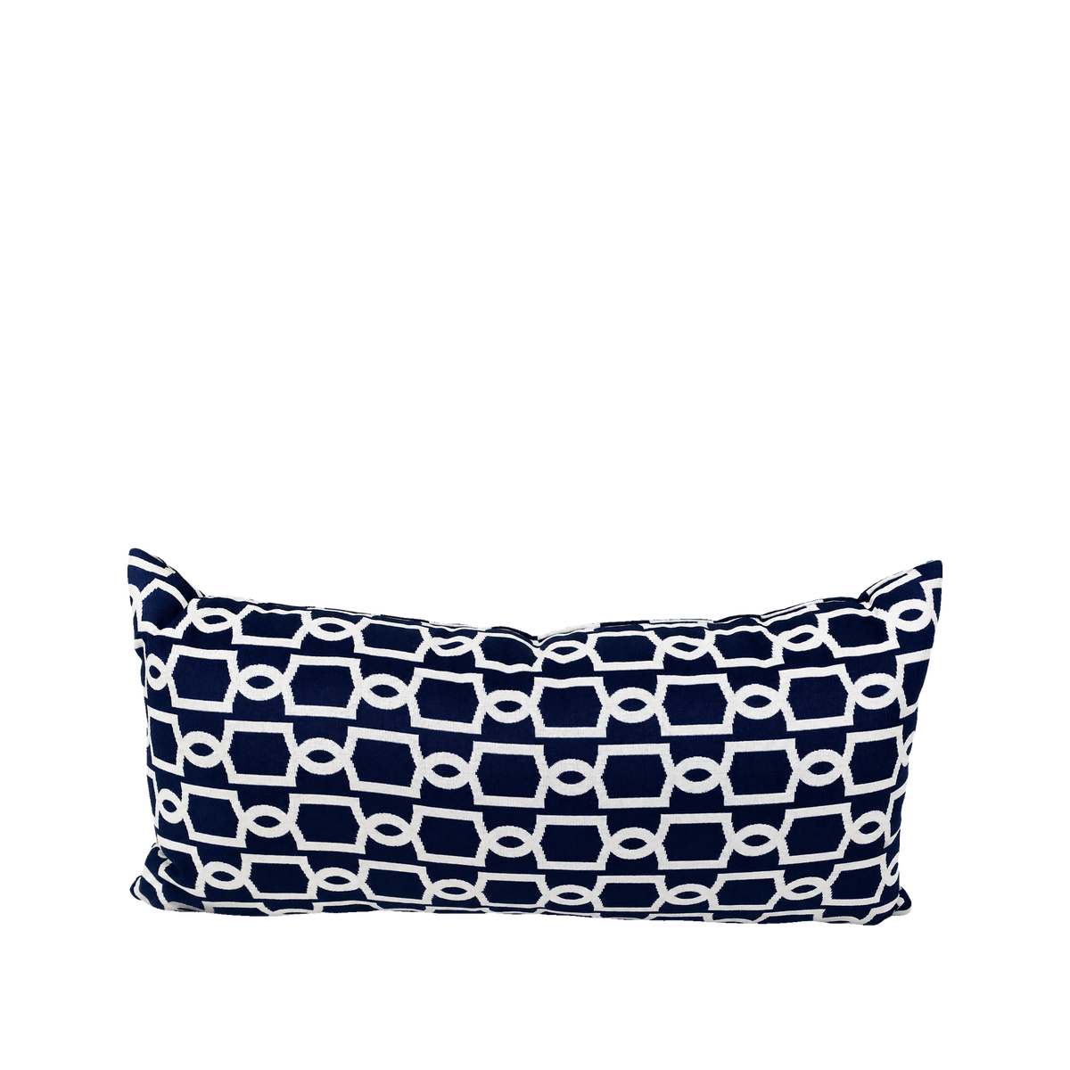 Ocean Gate Navy – 22" × 12" Luxury Outdoor Lumbar Pillow