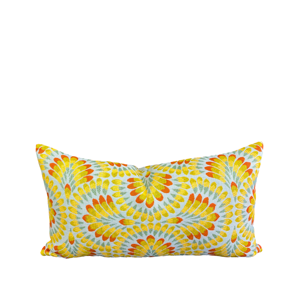Summer Splash – 22" × 12" Luxury Outdoor Lumbar Pillow