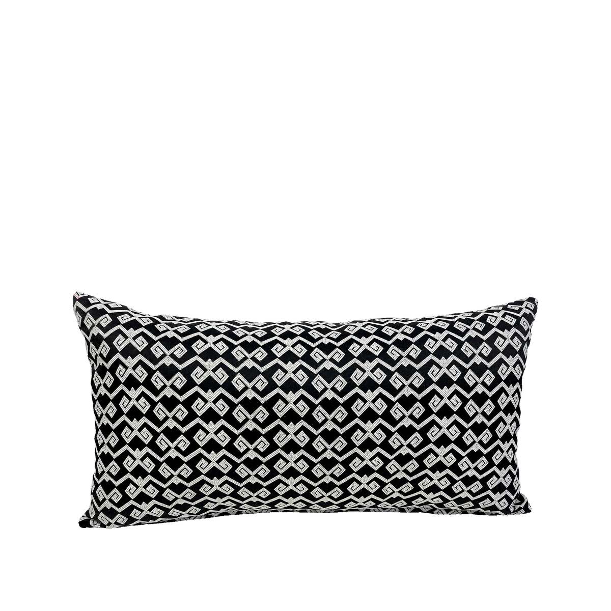 Malibu Black – 22" × 12" Luxury Outdoor Lumbar Pillow