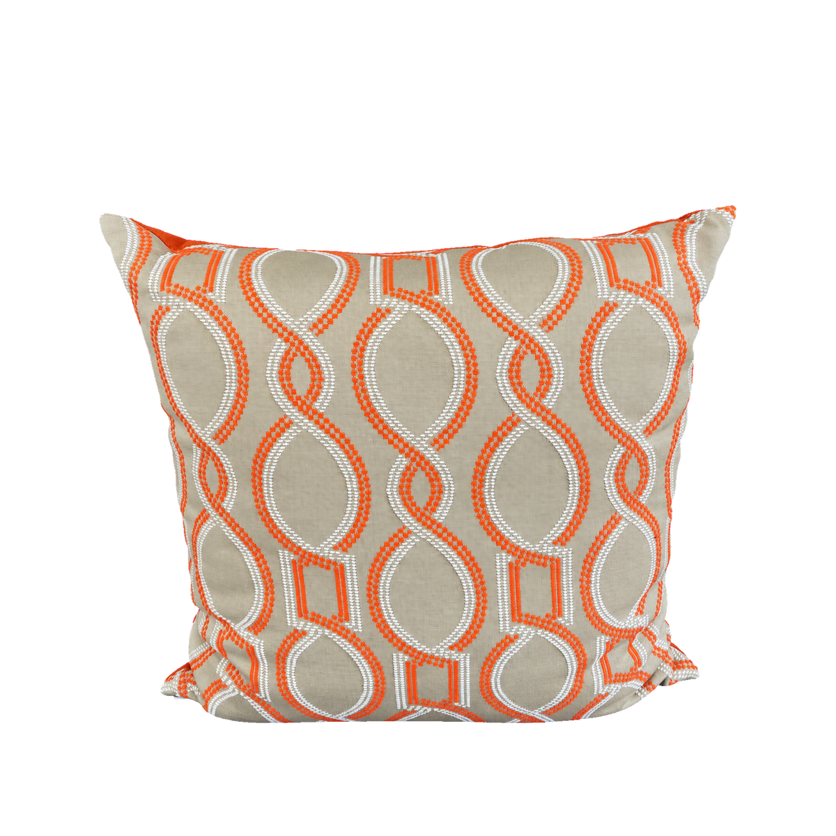 Twist Orange – 22" × 22" Luxury Outdoor Square Pillow