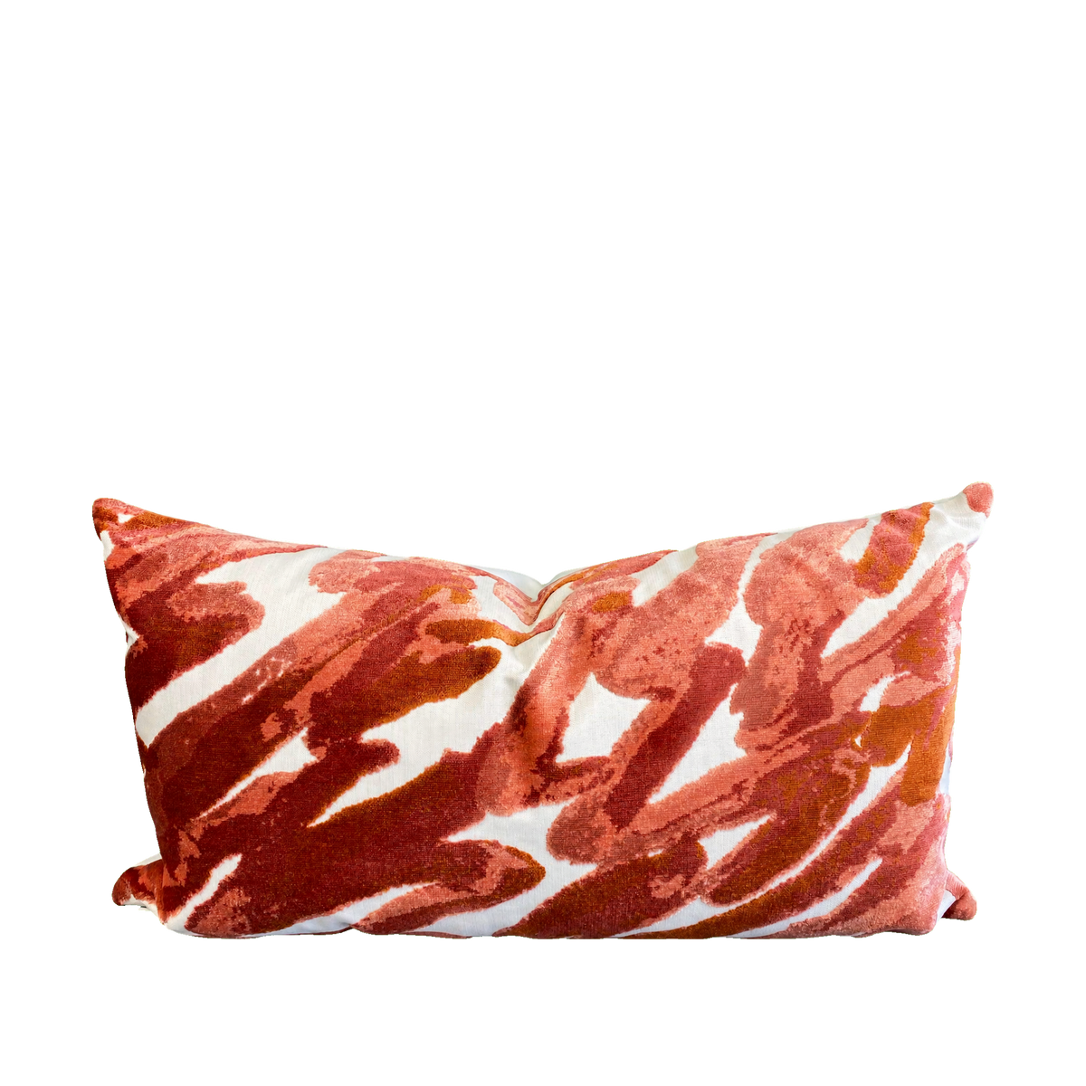 Spoken Coral – 24" × 14" Luxury Lumbar Pillow