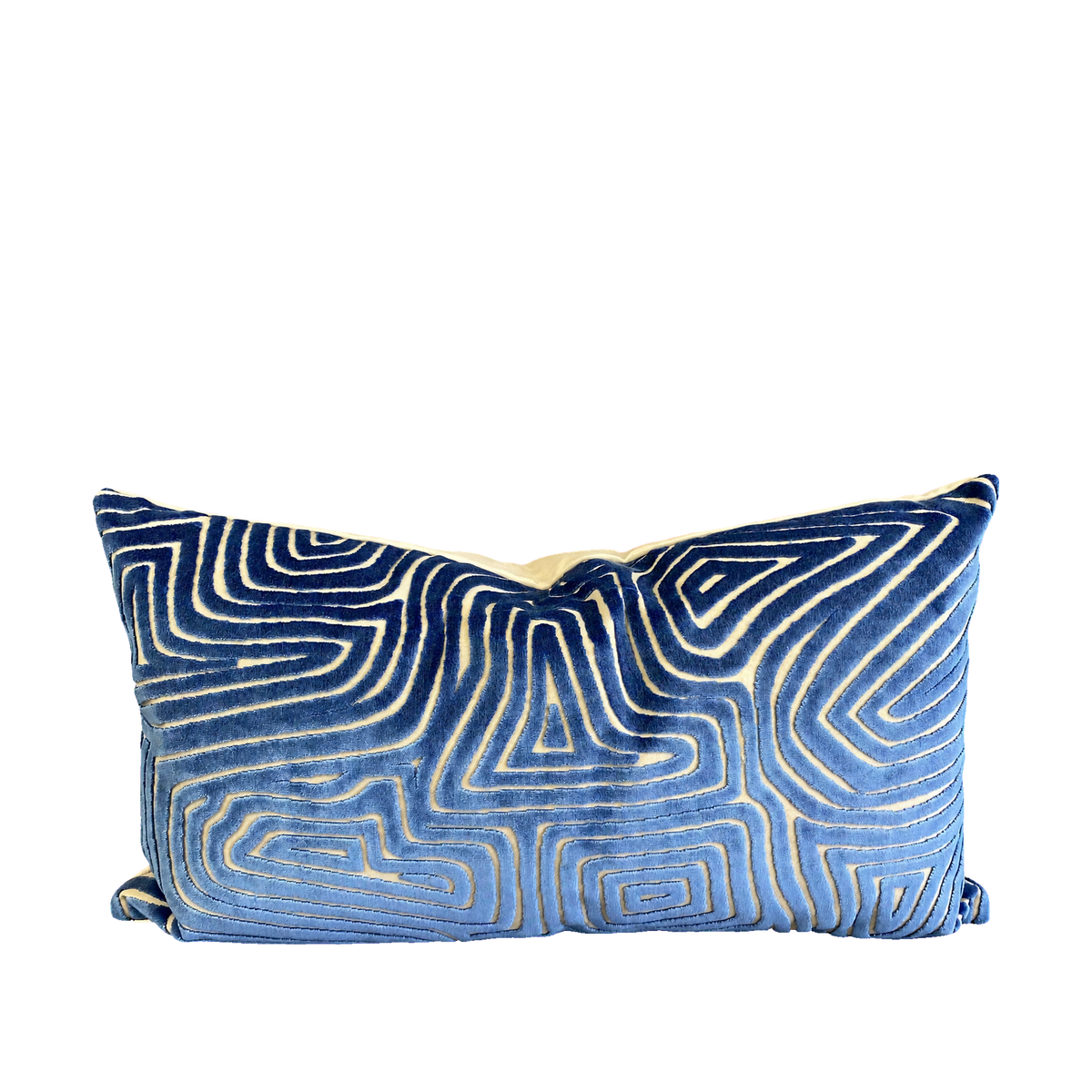 Vertigo Blue – 24" × 14" Luxury Lumbar Pillow