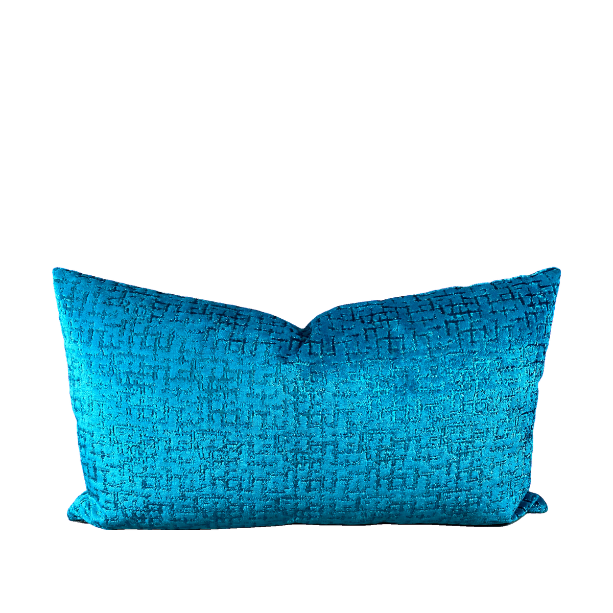 Tetris Peacock – 24" × 14" Luxury Lumbar Pillow