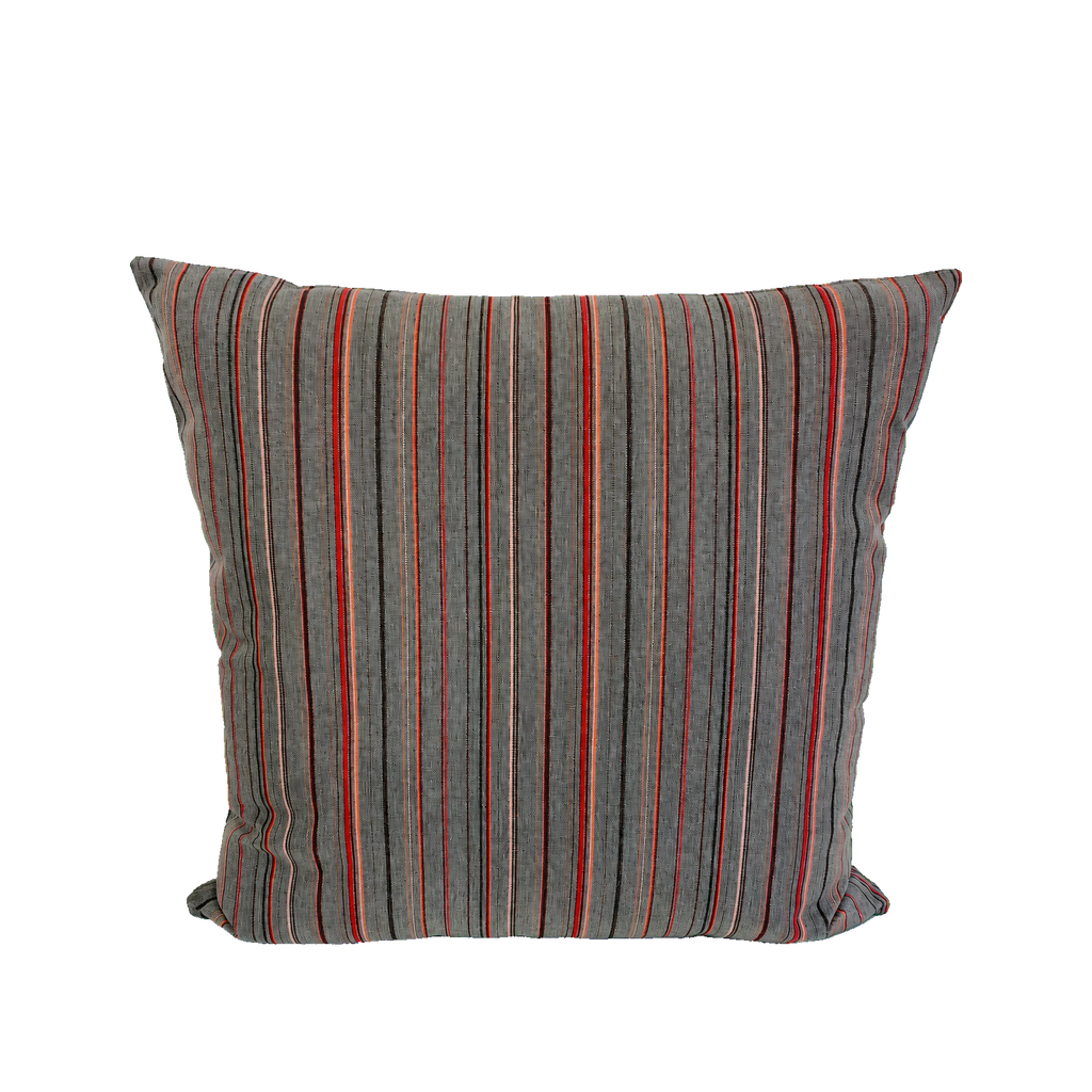 Flamingo Stripe – 22" × 22" Luxury Outdoor Square Pillow