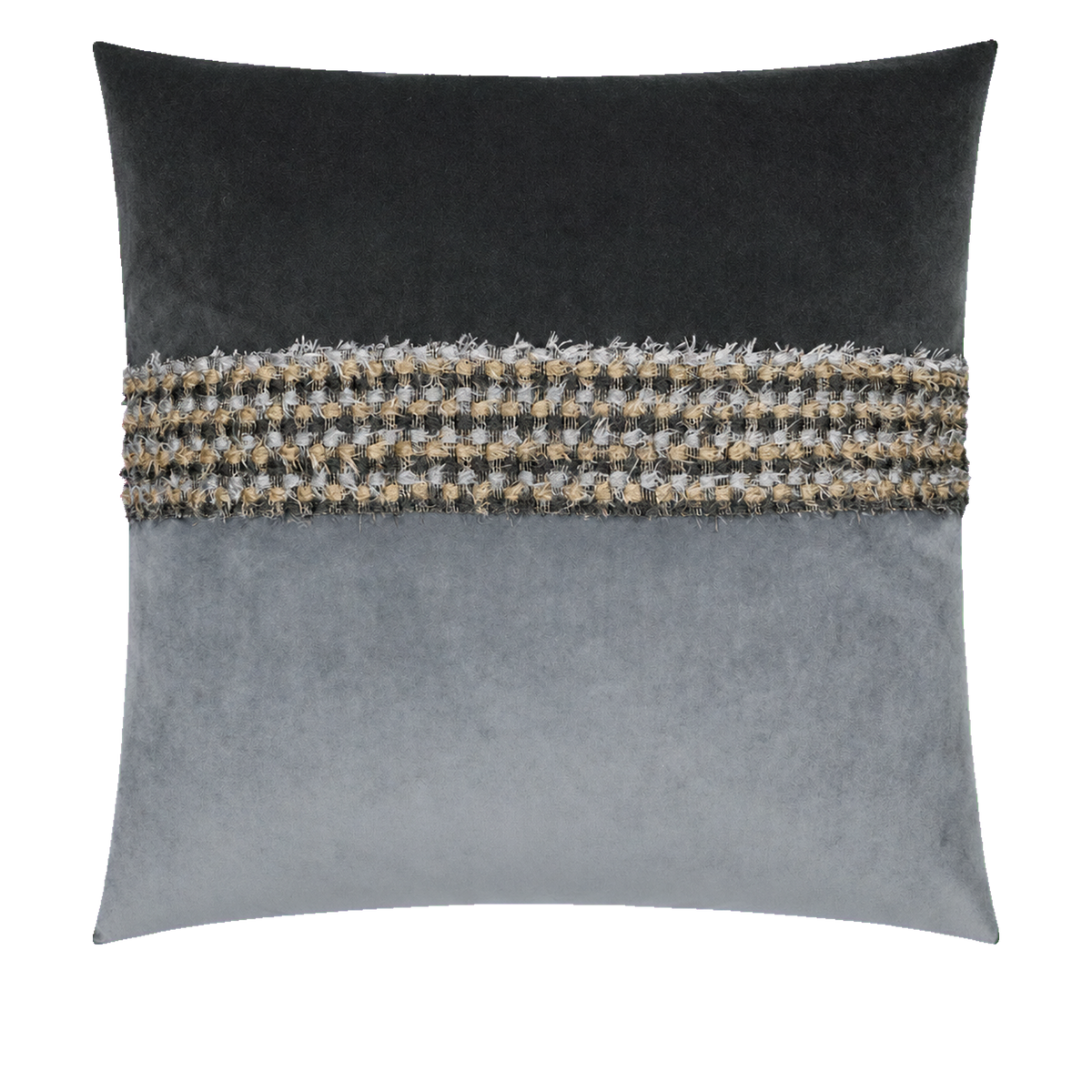 Fuzzy Graphite – 24" × 24" Luxury Square Pillow