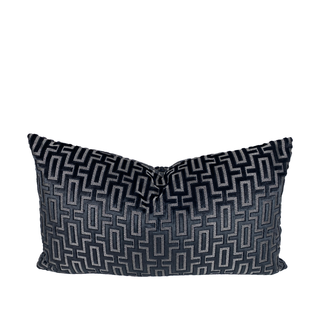 Bergman Onyx – 24" × 14" Luxury Lumbar Pillow