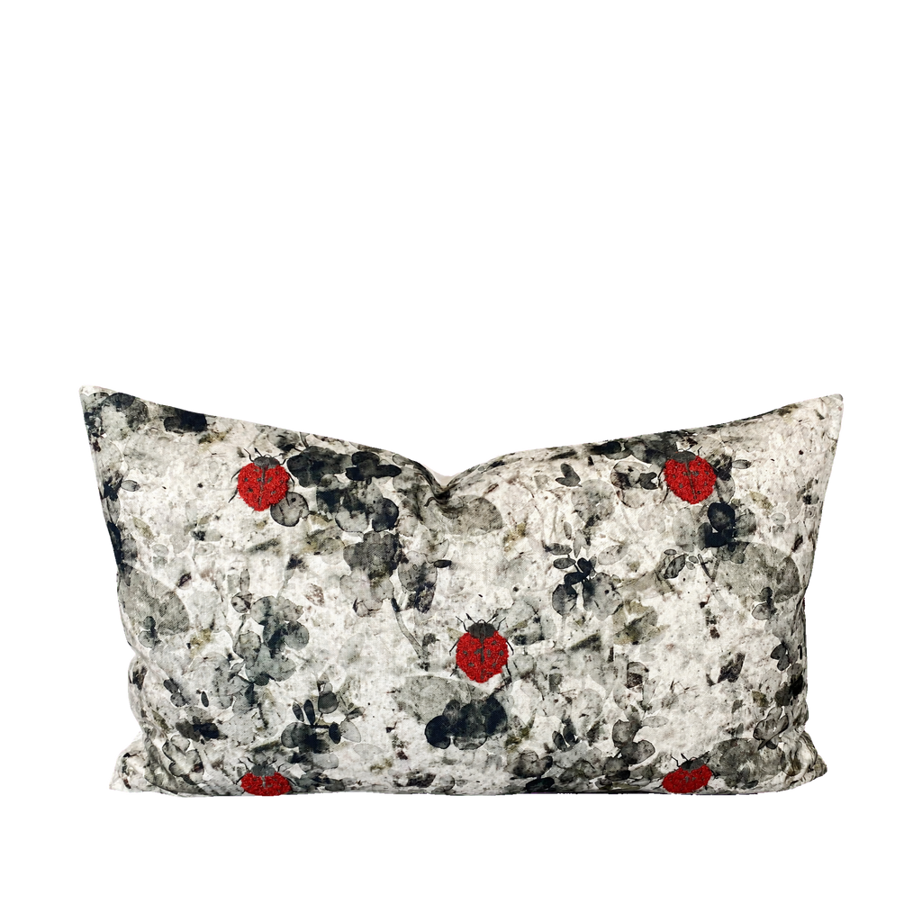 Lady Bug – 24" × 14" Luxury Lumbar Pillow