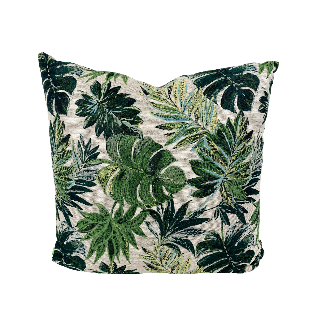 Rain Forest Green – 22" × 22" Luxury Outdoor Square Pillow