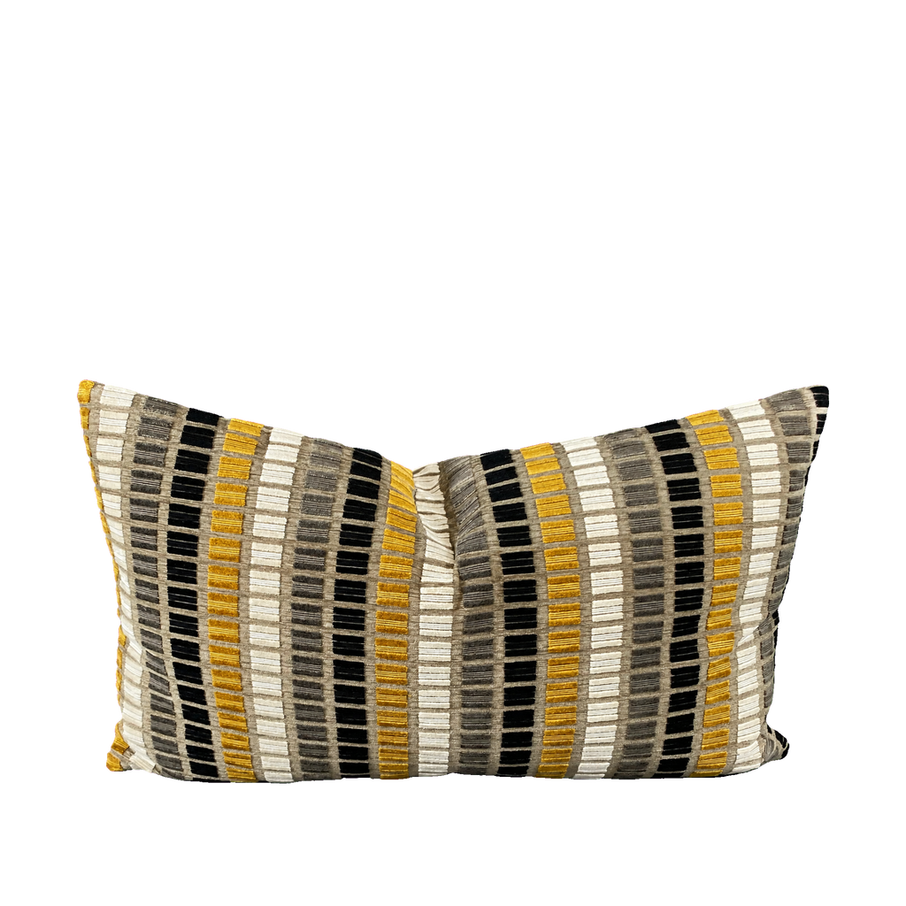 Noir Gold – 24" × 14" Luxury Lumbar Pillow