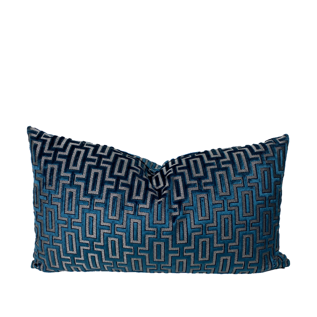 Bergman Sapphire – 24" × 14" Luxury Lumbar Pillow