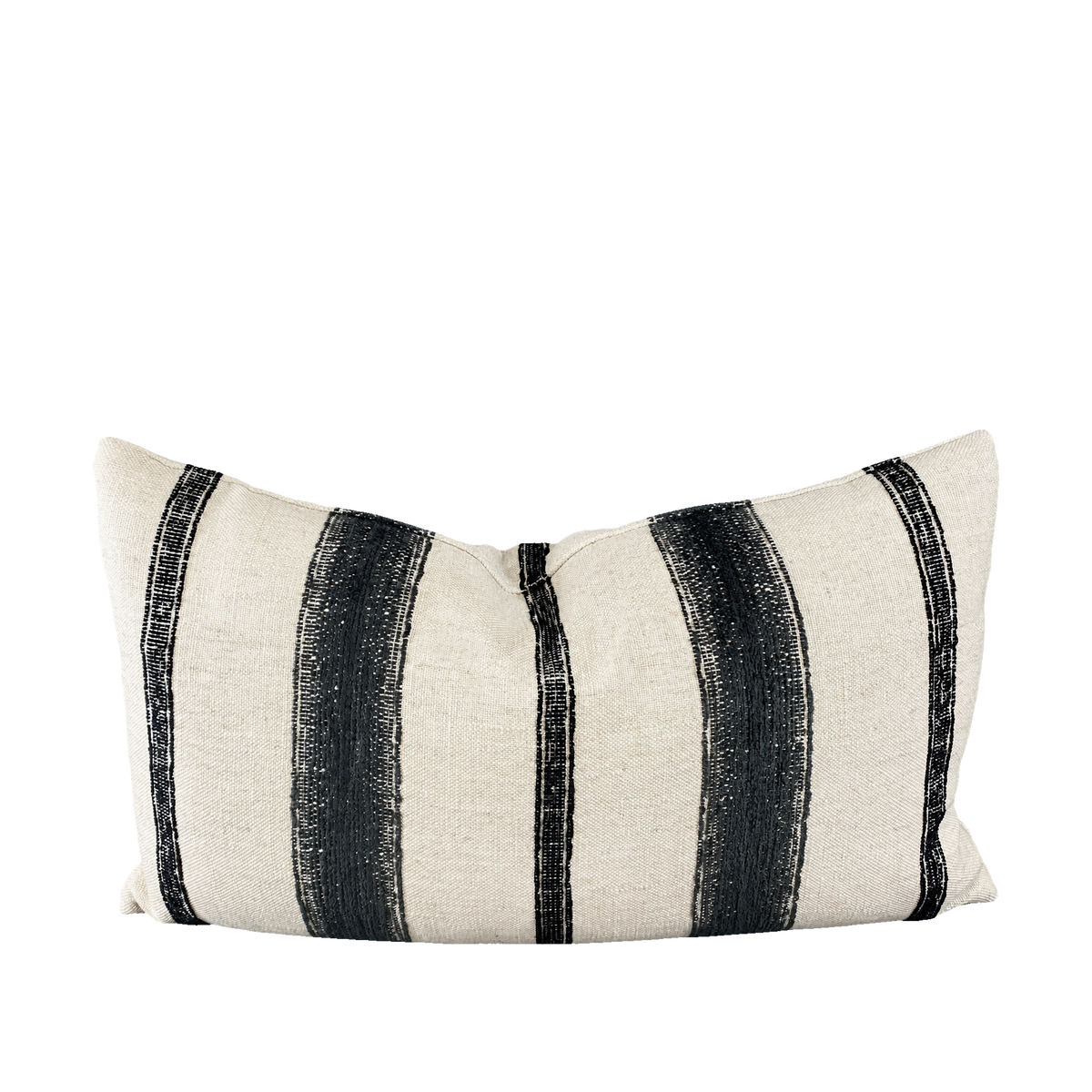 Lindor Charcoal – 24" × 14" Luxury Lumbar Pillow