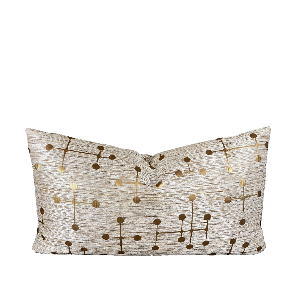 Morse Gold – 24" × 14" Luxury Lumbar Pillow