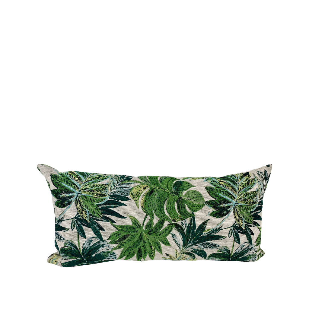 Rain Forest Green – 22" × 12" Luxury Outdoor Lumbar Pillow