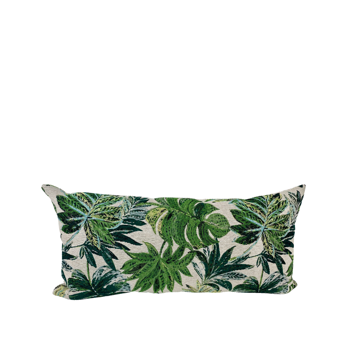 Rain Forest Green – 22" × 12" Luxury Outdoor Lumbar Pillow