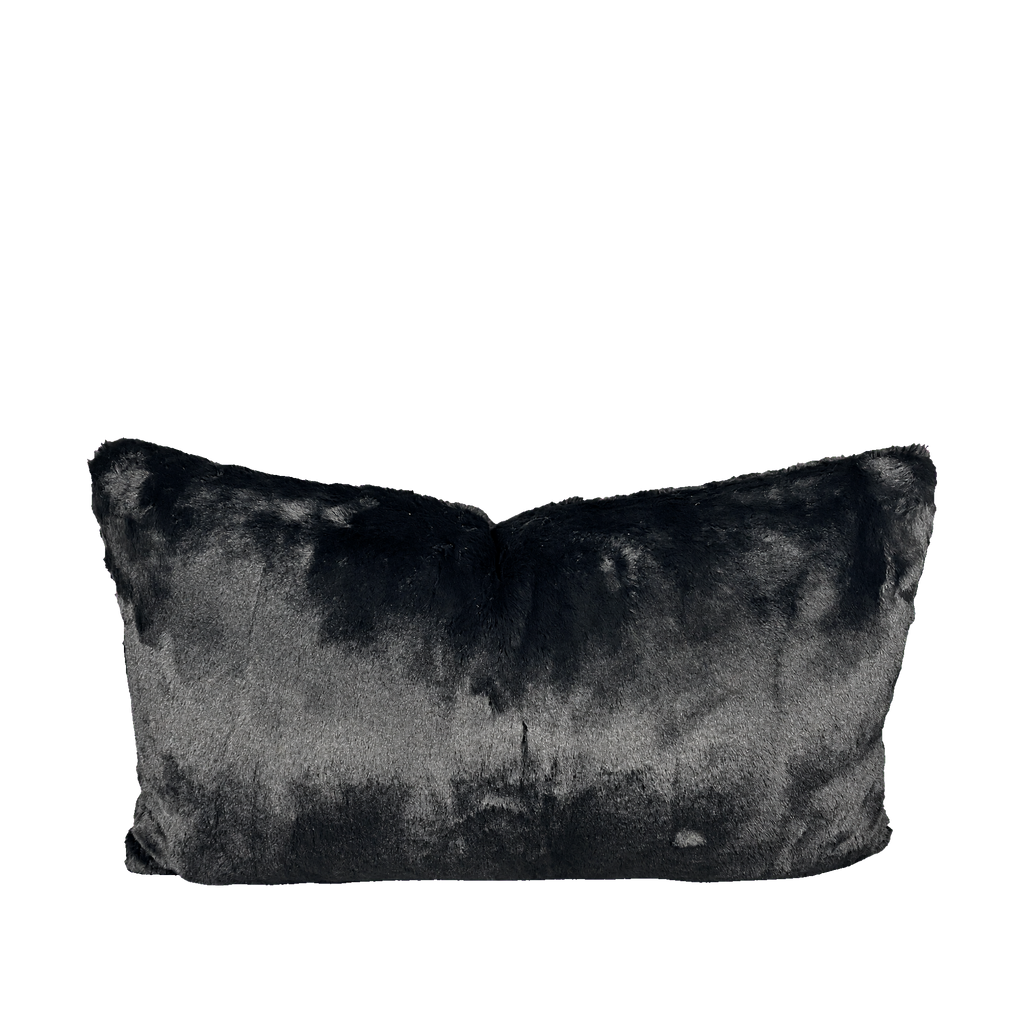 Furocious Black – 24" × 14" Luxury Lumbar Pillow