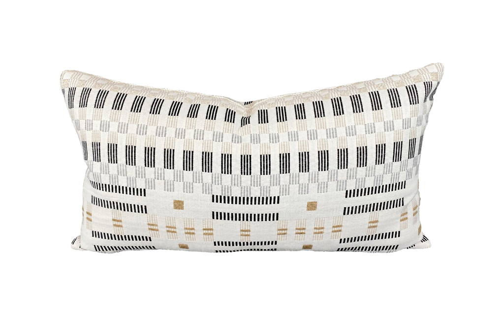 Modern Drift – 22" × 12" Luxury Outdoor Lumbar Pillow