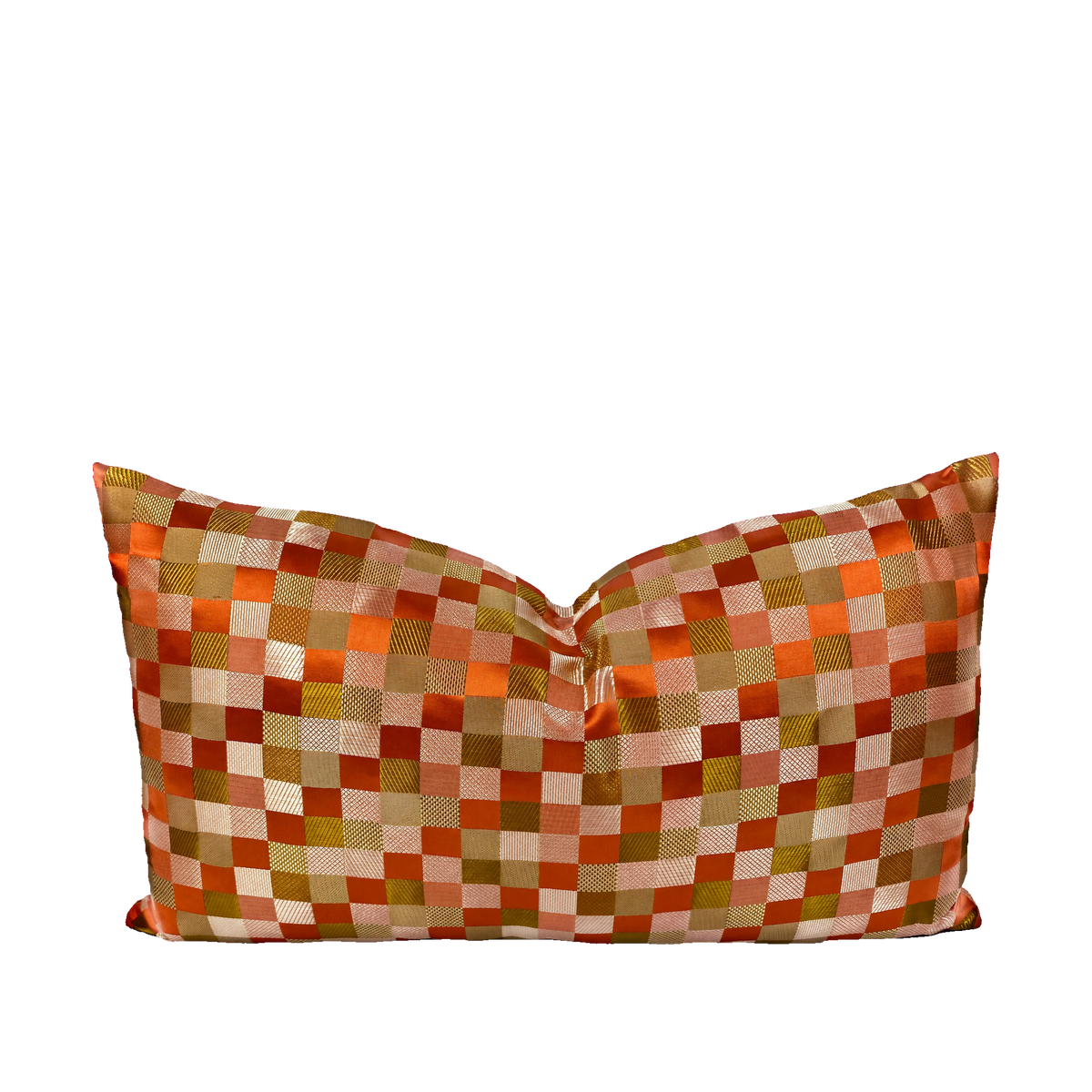 Cubit Orange – 24" × 14" Luxury Lumbar Pillow