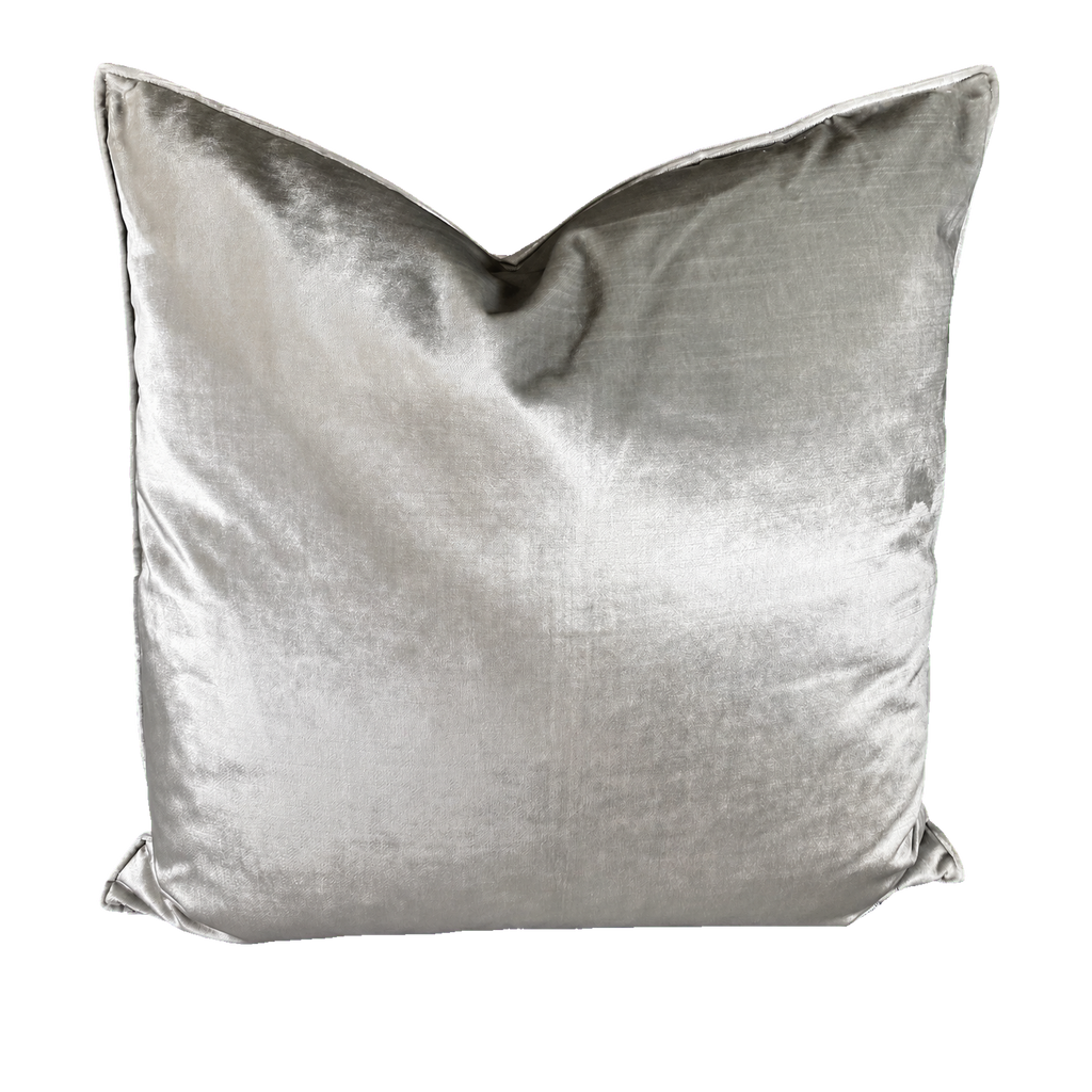 Iridescence Double Front Silver – 24" × 24" Luxury Square Pillow