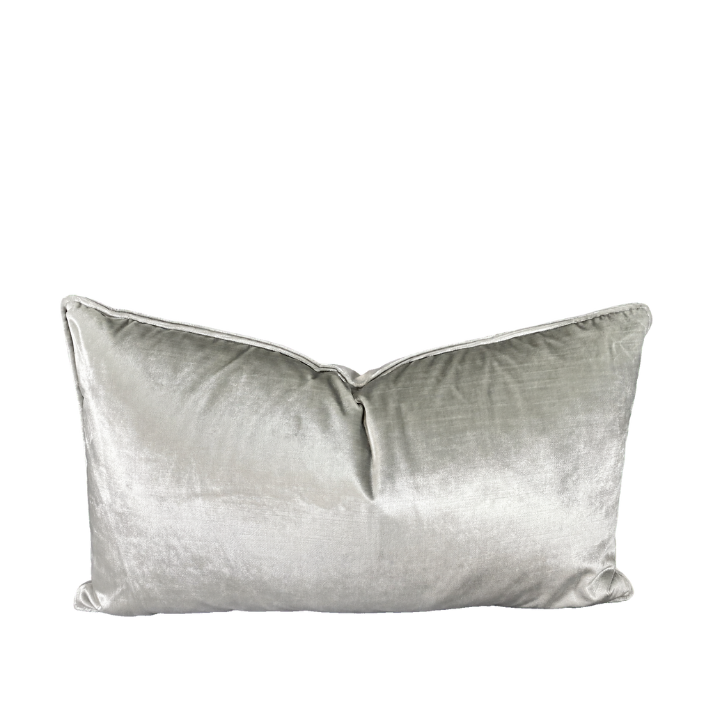 Iridescence Double Front Silver – 24" × 14" Luxury Lumbar Pillow