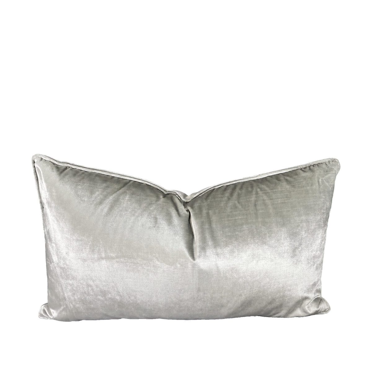 Iridescence Double Front Silver – 24" × 14" Luxury Lumbar Pillow