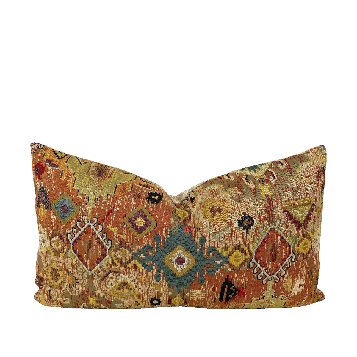 Zepher Terracotta – 24" × 14" Luxury Lumbar Pillow
