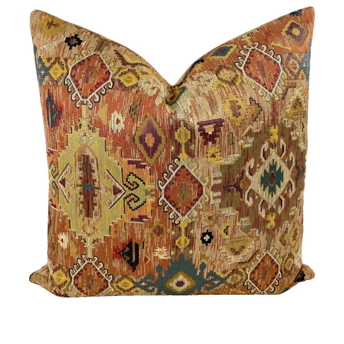 Zepher Terracotta – 24" × 24" Luxury Square Pillow