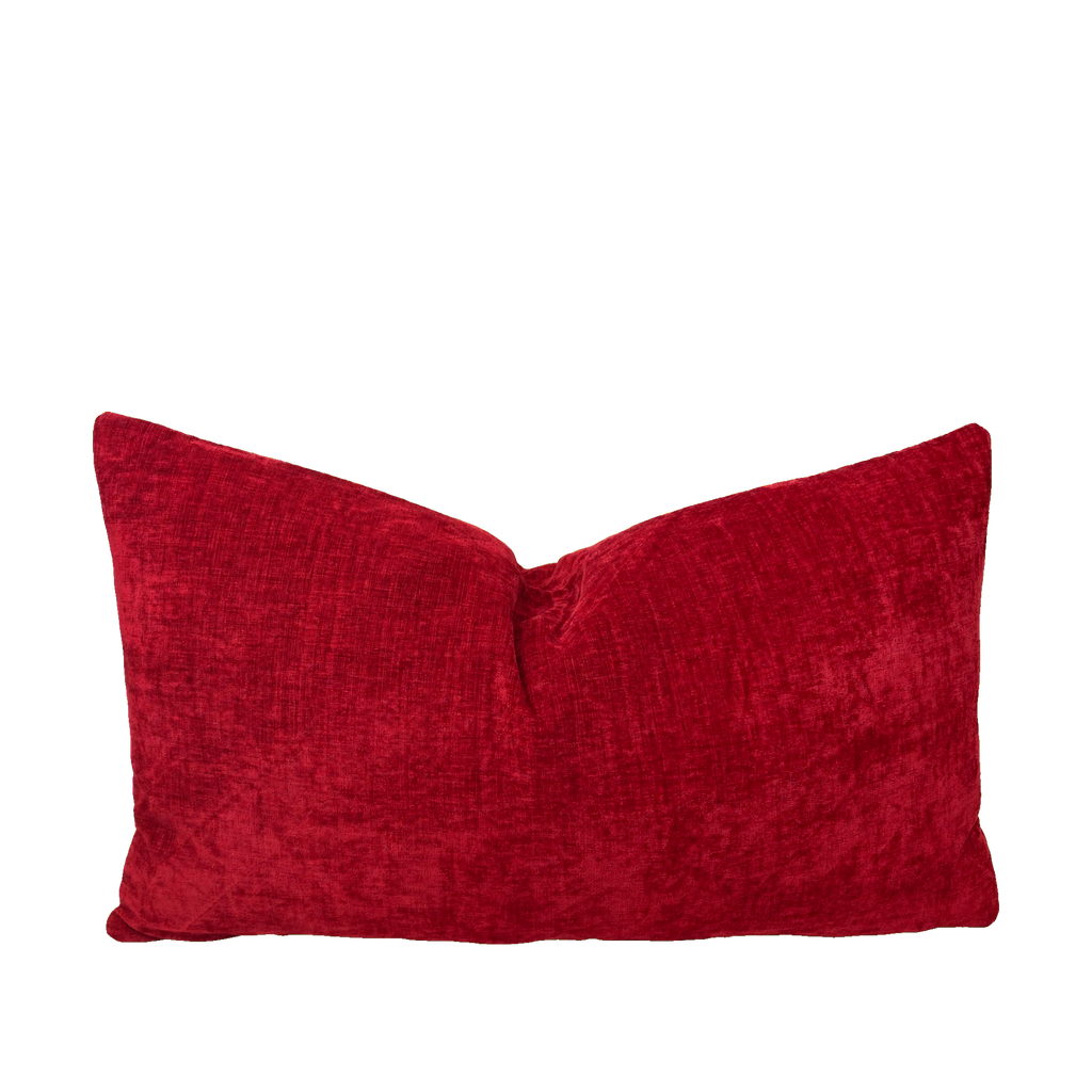Bright Red – 24" × 14" Luxury Lumbar Pillow