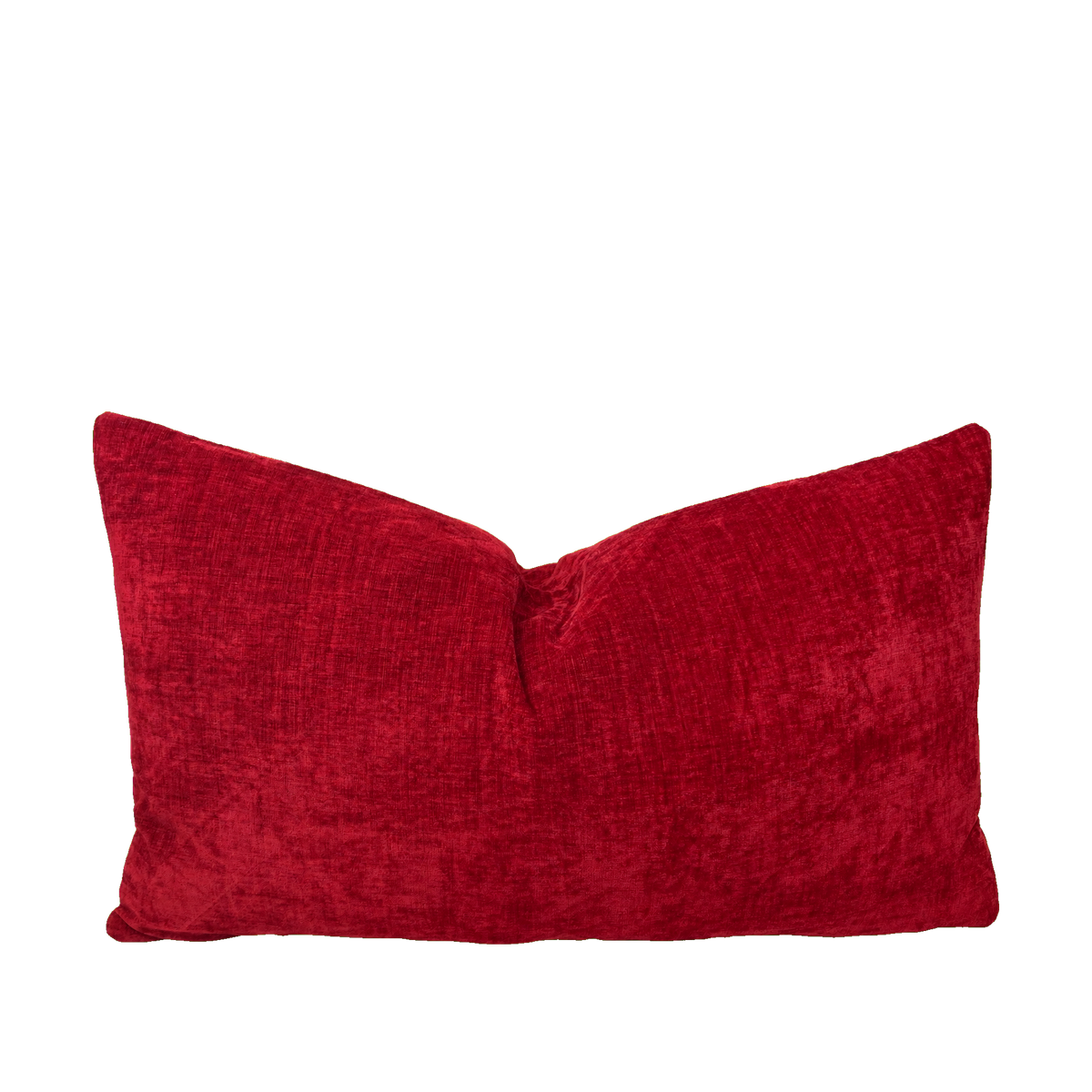 Bright Red – 24" × 14" Luxury Lumbar Pillow