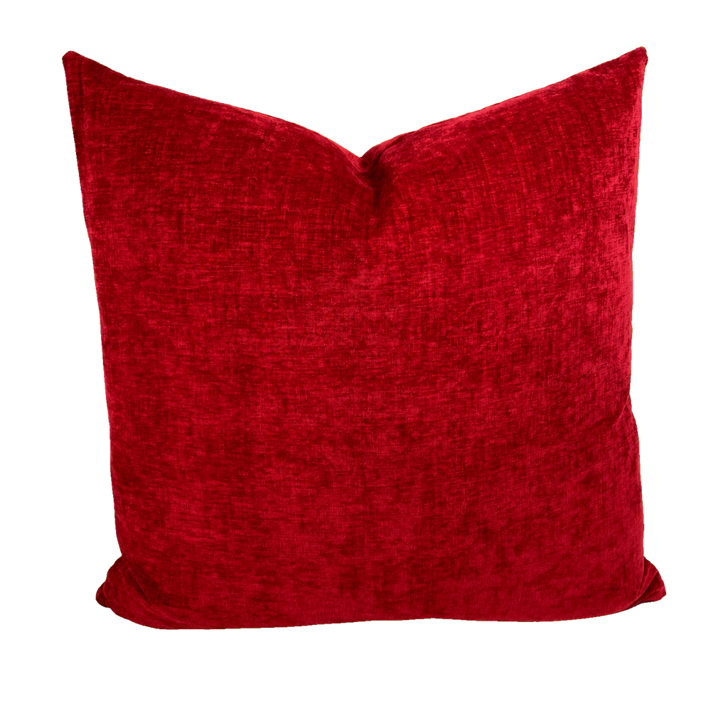 Bright Red – 24" × 24" Luxury Square Pillow