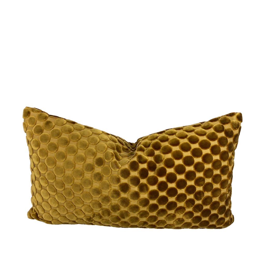 Dance Ochre – 24" × 14" Luxury Lumbar Pillow