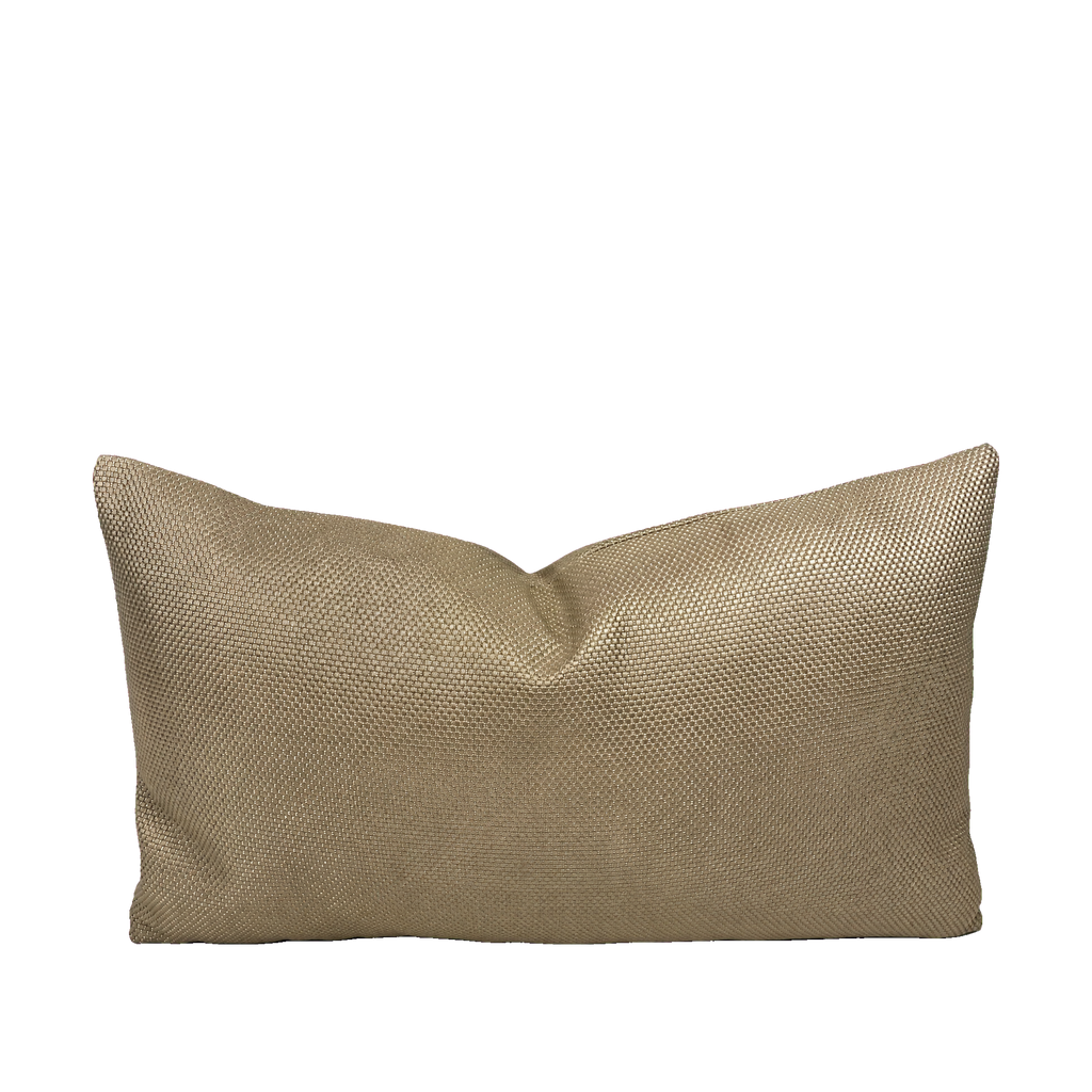 Champagne Weave – 24" × 14" Luxury Lumbar Pillow