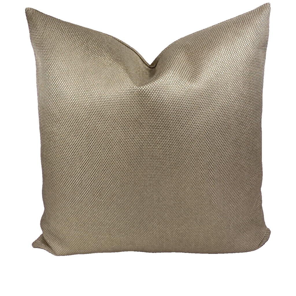Champagne Weave – 24" × 24" Luxury Square Pillow