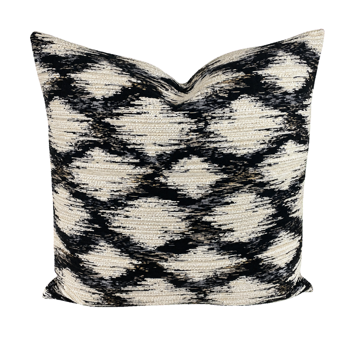 Athena Black – 24" × 24" Luxury Square Pillow