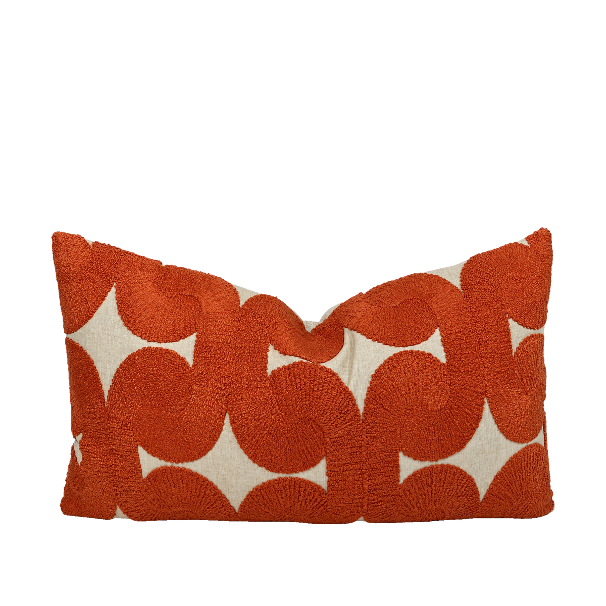 Posh Den Orange – 24" × 14" Luxury Lumbar Pillow