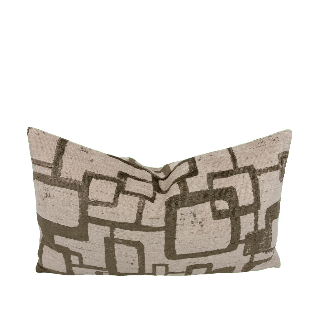 Patina Taupe – 24" × 14" Luxury Lumbar Pillow