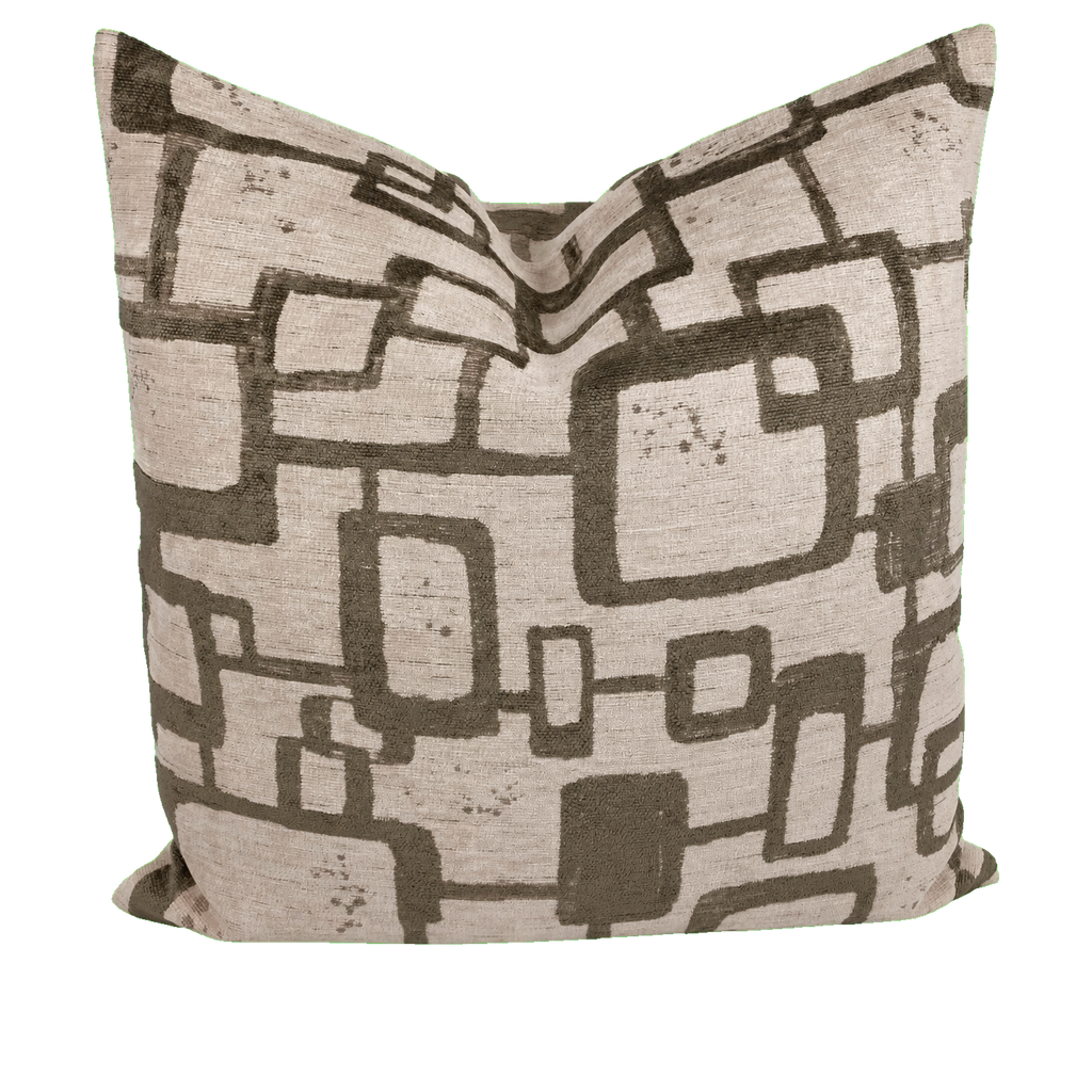 Patina Taupe – 24" × 24" Luxury Square Pillow