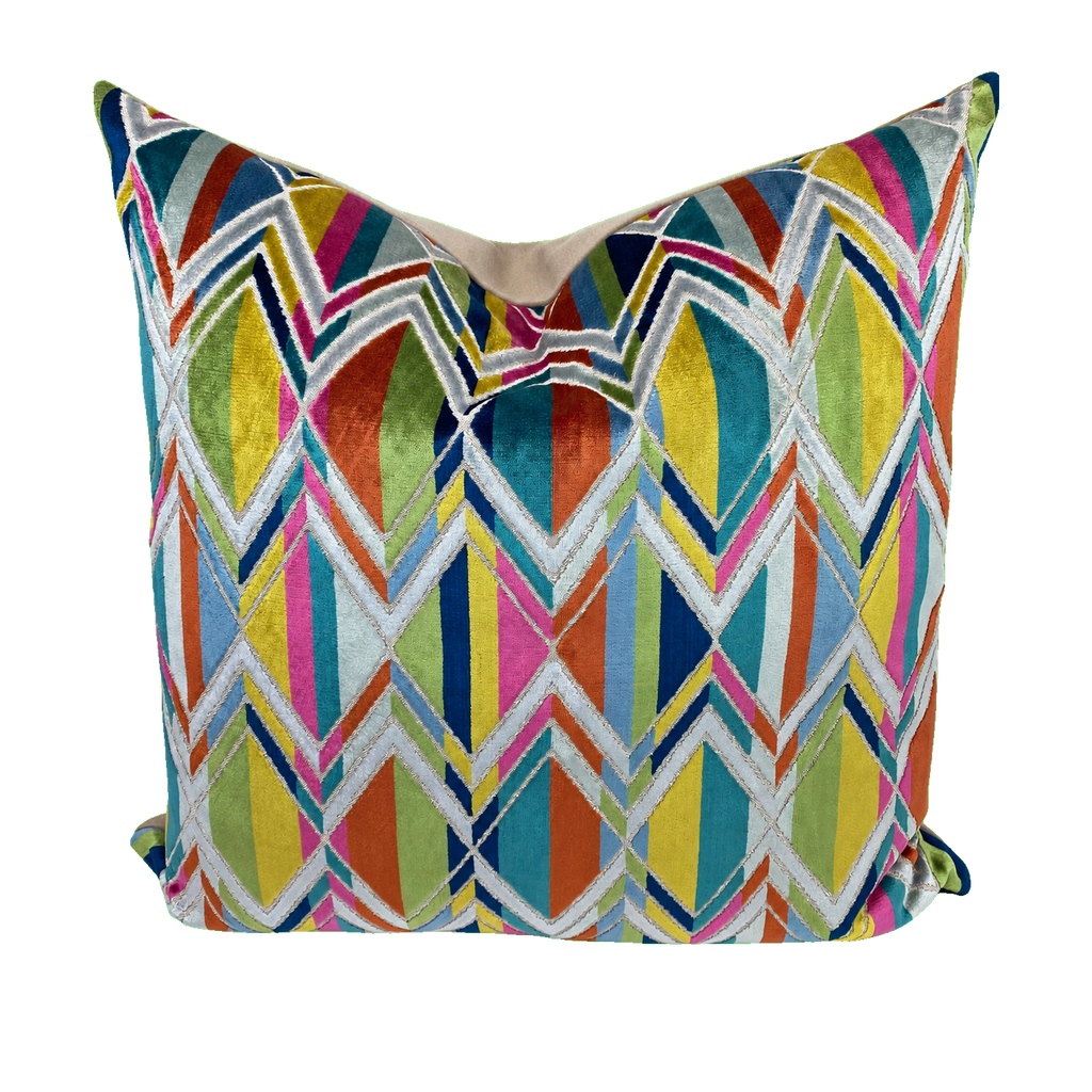 Facet Confetti – 24" × 24" Luxury Square Pillow