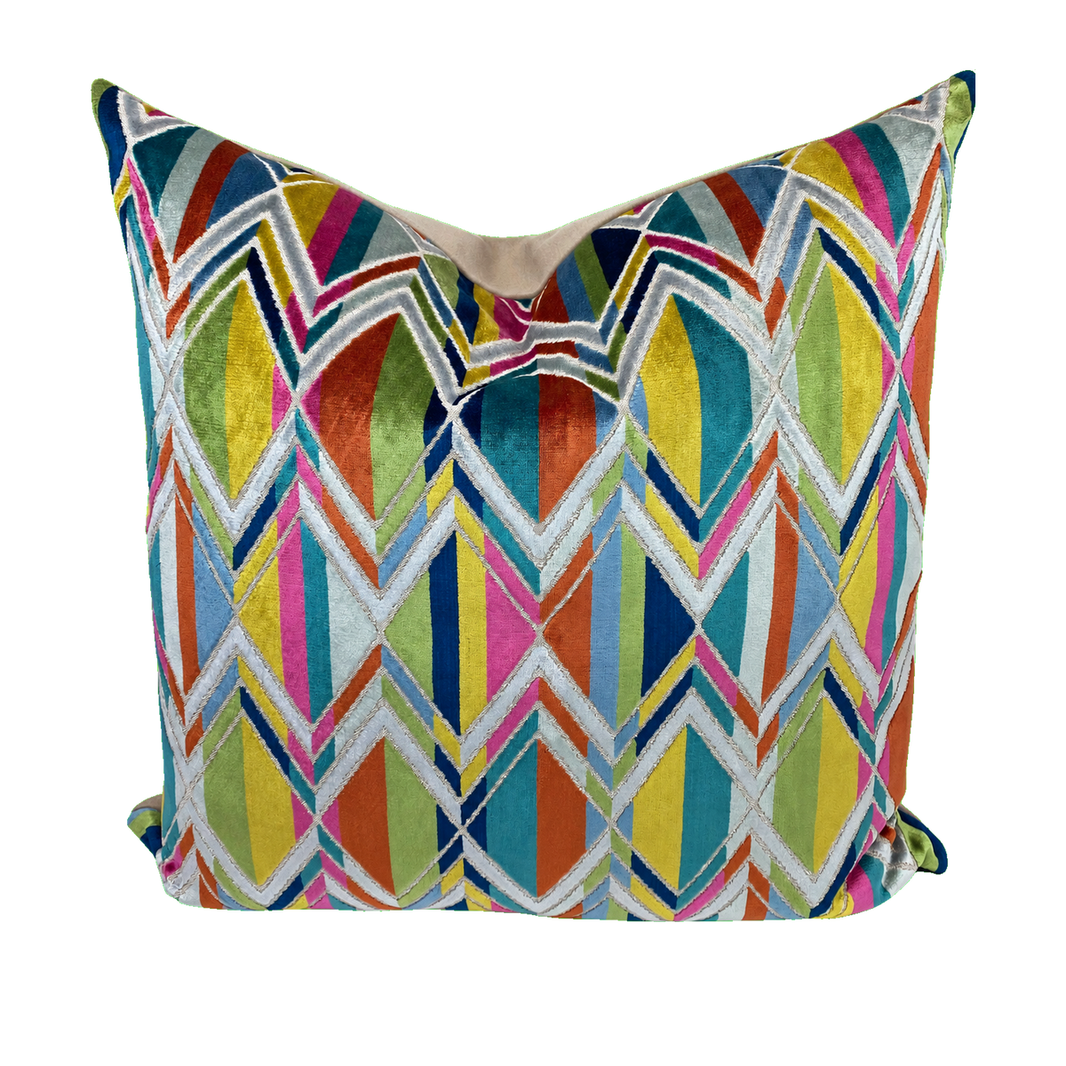 Facet Confetti – 24" × 24" Luxury Square Pillow